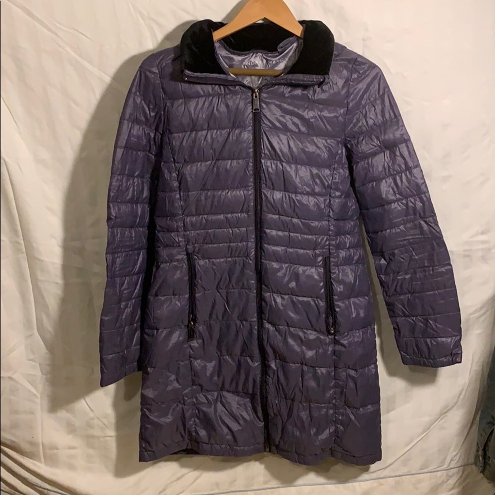 Andrew Marc hooded packable women’s jacket